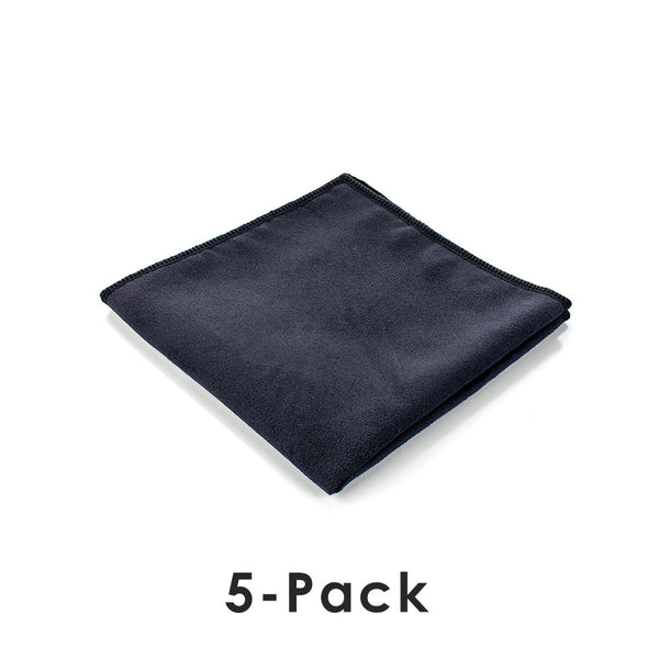 Suede Cloth 12x12 black with the text "5-Pack" on a white background.