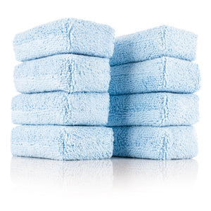 Terry Sponge 2 x 4 Blue 8 pack on a white background.