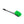A green bristle Wheel and Body Brush on a white background.