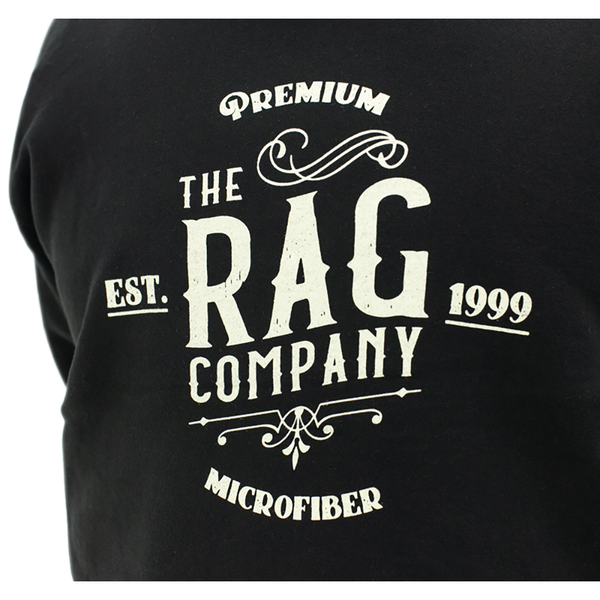 The Rag Company Whiskey Zip Hoodie Back logo on a white background. 