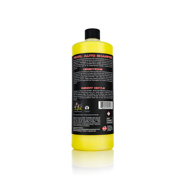 The back of a bottle of P&S Pearl on a white background.