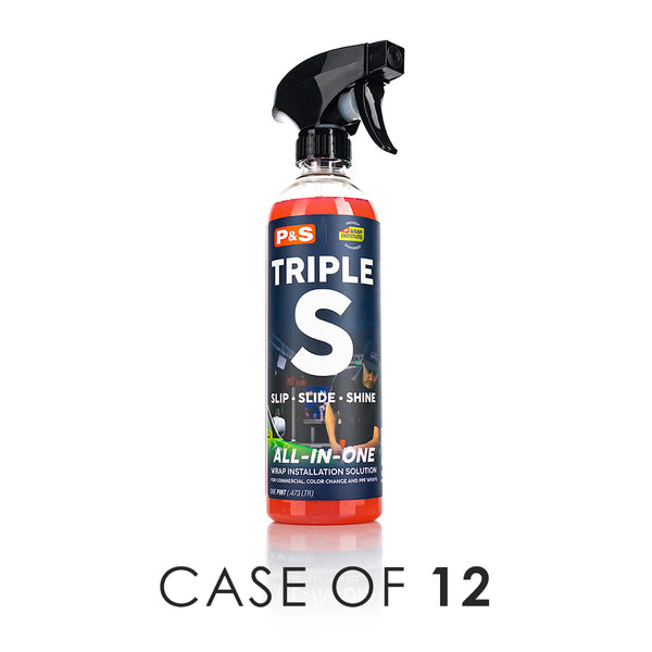 A bottle of P and S Triple S on a white background with the text 'Case of 12'.