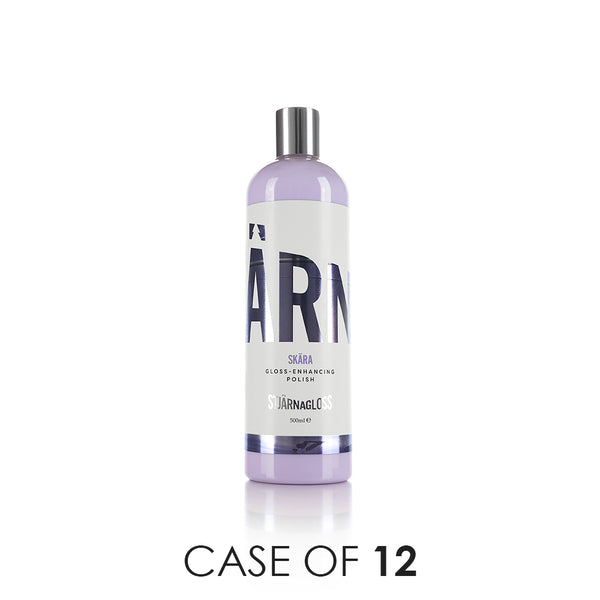 A bottle of Stjarnagloss Skara on a white background with the text 'Case of 12'.